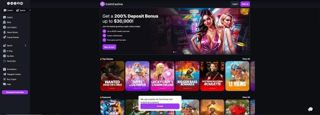 CoinCasino - Rhode Island Online Casinos