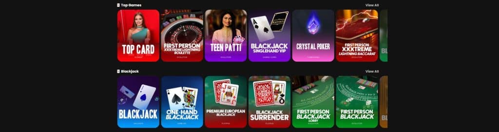 Table Games at Rhode Island Online Casinos